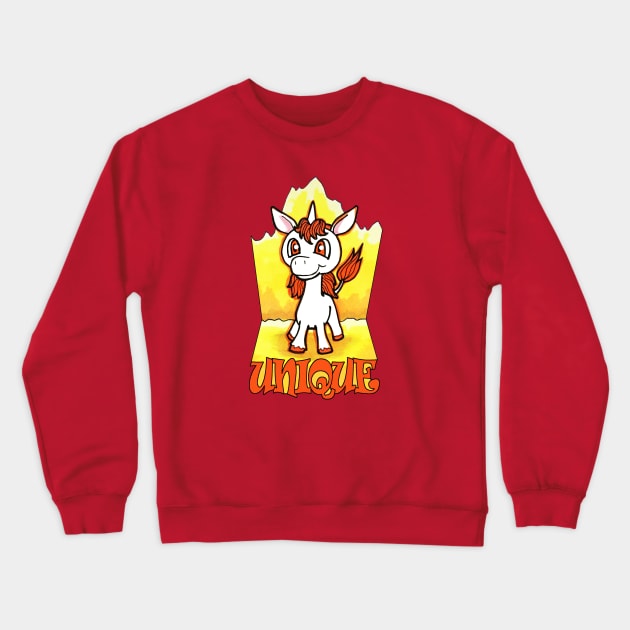 Uni the Unicorn Crewneck Sweatshirt by AmysBirdHouse